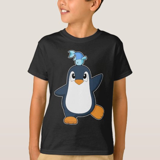 Pinguin Fish Balancing T-Shirt (Vorderseite)