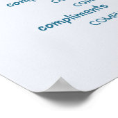 Pinguin Fishing for Compliments Metapher Poster (Ecke)