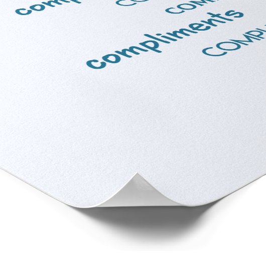 Pinguin Fishing for Compliments Metapher Poster (Ecke)