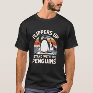 Pinguin flackert mich hoch mit den Pinguinen Männe T-Shirt