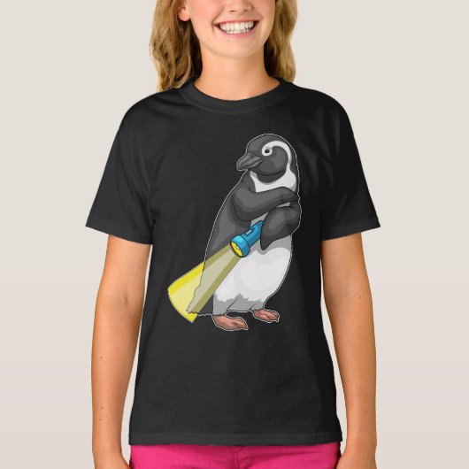Pinguin Flashlight T-Shirt (Vorderseite)