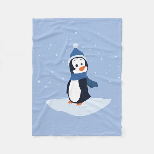 Pinguin Fleecedecke (Vorderseite)