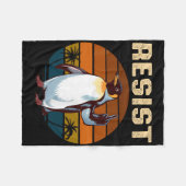 Pinguin Flippers Up widersteht lustigen Pinguinen Fleecedecke (Vorderseite (Horizontal))