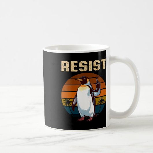 Pinguin Flippers Up widersteht lustigen Pinguinen  Kaffeetasse (Rechts)