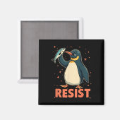 Pinguin Flippers Up widersteht lustigen Pinguinen Magnet (Vorderseite/Rückseite)