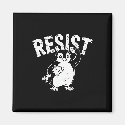 Pinguin Flippers Up widersteht lustigen Pinguinen Magnet (Vorne)