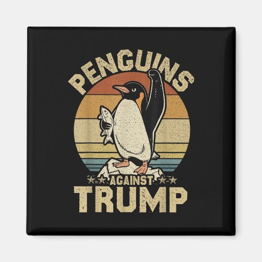 Pinguin Flippers Up widersteht lustigen Pinguinen Magnet (Vorne)