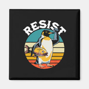 Pinguin Flippers Up widersteht lustigen Pinguinen  Magnet