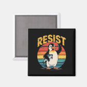 Pinguin Flippers Up widersteht lustigen Pinguinen Magnet (Vorderseite/Rückseite)