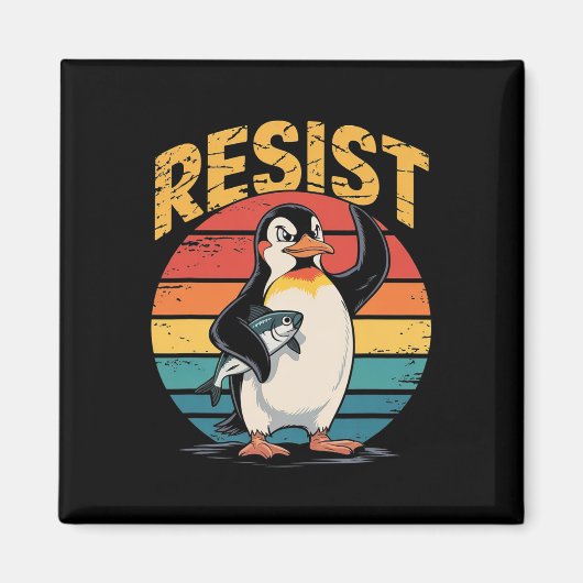 Pinguin Flippers Up widersteht lustigen Pinguinen Magnet (Vorne)