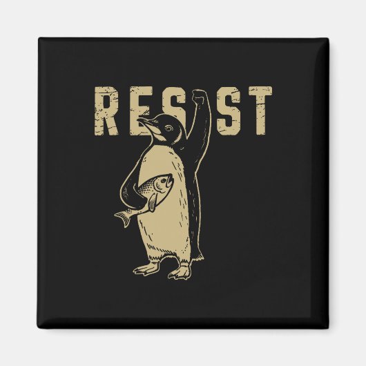Pinguin Flippers Up widersteht lustigen Pinguinen Magnet (Vorne)