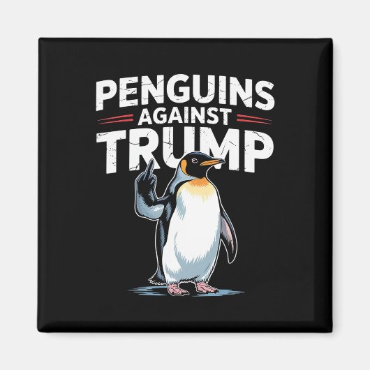 Pinguin Flippers Up widersteht lustigen Pinguinen Magnet (Vorne)