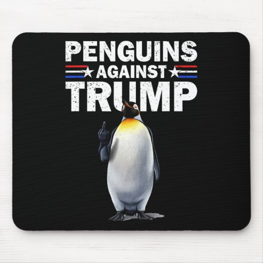 Pinguin Flippers Up widersteht lustigen Pinguinen Mousepad (Vorne)