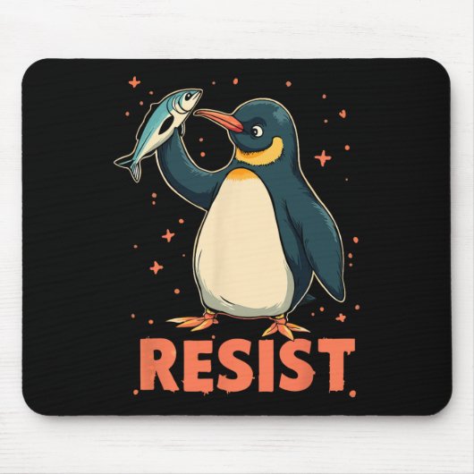 Pinguin Flippers Up widersteht lustigen Pinguinen Mousepad (Vorne)