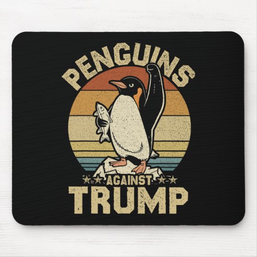 Pinguin Flippers Up widersteht lustigen Pinguinen Mousepad (Vorne)
