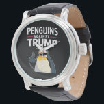 Pinguin Flippert auf widerspenstige Pinguine gegen Armbanduhr<br><div class="desc">Pinguin Flippert auf widerspenstige Pinguine gegen Trump</div>