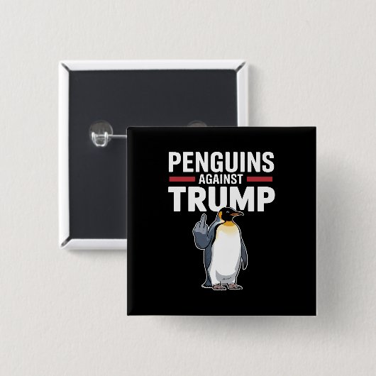 Pinguin Flippert auf widerspenstige Pinguine gegen Button (Vorne & Hinten)