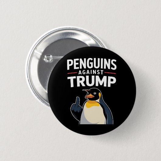 Pinguin Flippert auf widerspenstige Pinguine gegen Button (Vorne & Hinten)