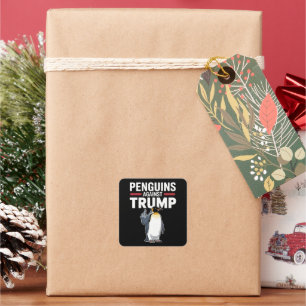 Pinguin Flippert auf widerspenstige Pinguine gegen Quadratischer Aufkleber