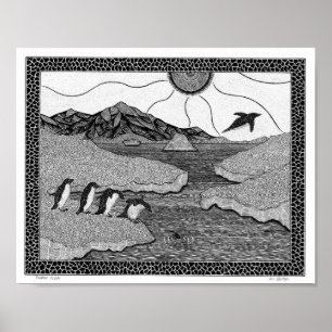 Pinguin-Flug Poster