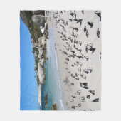 Pinguin-Flussstein-Strand | Südafrika Fleecedecke (Vorderseite)