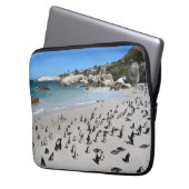 Pinguin-Flussstein-Strand | Südafrika Laptopschutzhülle (Vorderseite Links)