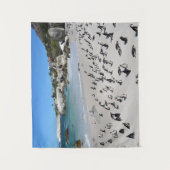 Pinguin-Flussstein-Strand | Südafrika Wandteppich (Vorderseite)