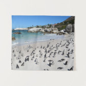Pinguin-Flussstein-Strand | Südafrika Wandteppich (Vorderseite (Horizontal))