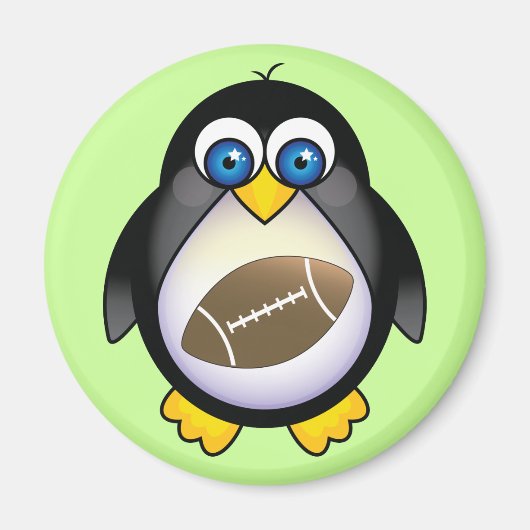 Pinguin Football Magnet (Vorne)