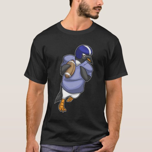 Pinguin Football Sports T-Shirt (Vorderseite)