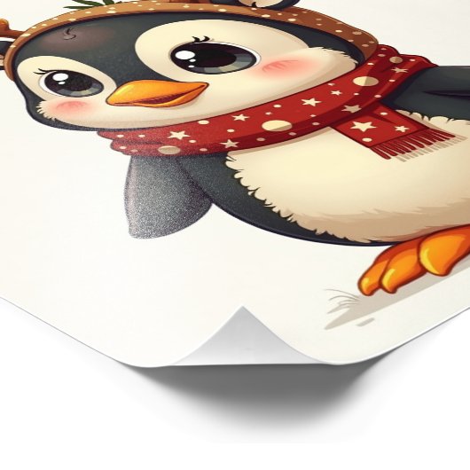 Pinguin Fotodruck (Ecke)