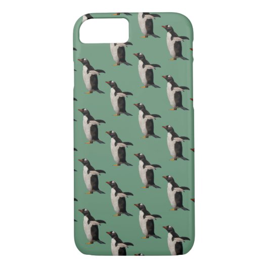Pinguin Frenzy iPhone 7 Fall (grün) Case-Mate iPhone Hülle (Rückseite)