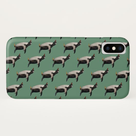 Pinguin Frenzy iPhone X Fall (grün) Case-Mate iPhone Hülle (Rückseite (Horizontal))