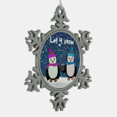 Pinguin Friends Snowflake Ornament (Links)
