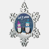 Pinguin Friends Snowflake Ornament (Rechts)