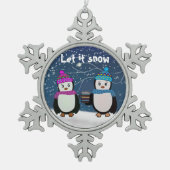 Pinguin Friends Snowflake Ornament (Vorderseite)