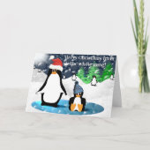 Pinguin frohe Weihnachten von der ganzen Gang! (Vorderseite)