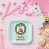 Pinguin , Frohe Weihnachts-Riesen-Kaffee-Tasse Pappteller (Party)