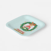 Pinguin , Frohe Weihnachts-Riesen-Kaffee-Tasse Pappteller (Gewinkelt)