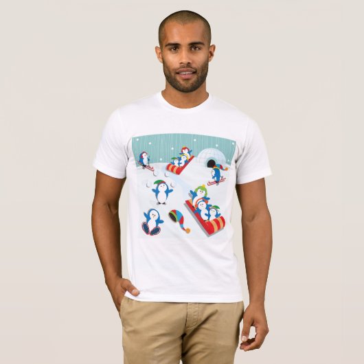 Pinguin Fun Mens T - Shirt (Vorne ganz)