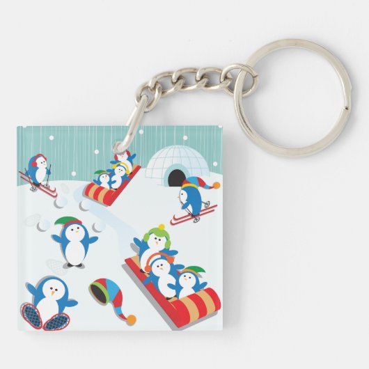 Pinguin Fun Schlüsselanhänger (Rückseite)
