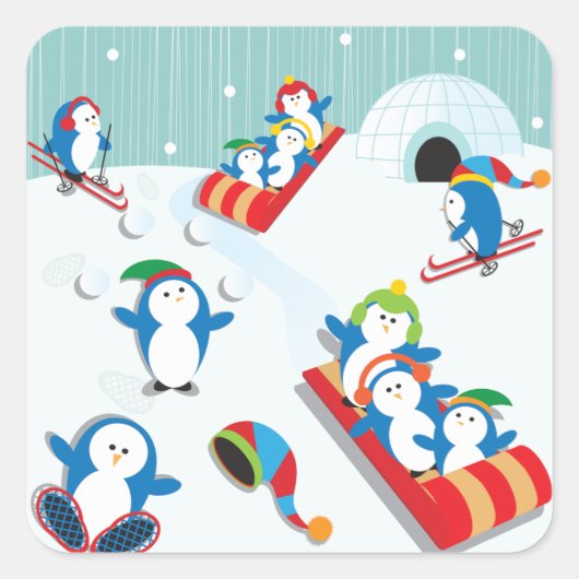 Pinguin Fun Stickers (Vorderseite)