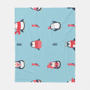 Pinguin Fun: Vintag Nahtlose Whimsy. Fleecedecke