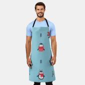 Pinguin Fun: Vintag Nahtlose Whimsy. Schürze (Getragen)
