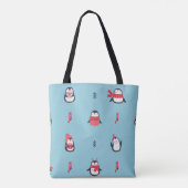 Pinguin Fun: Vintag Nahtlose Whimsy. Tasche (Rückseite)