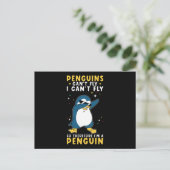 Pinguin Funny Sprichwort Pinguine Funny Postkarte (Stehend Vorderseite)