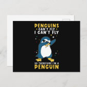 Pinguin Funny Sprichwort Pinguine Funny Postkarte (Vorne/Hinten)