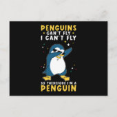 Pinguin Funny Sprichwort Pinguine Funny Postkarte (Vorderseite)