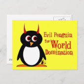 Pinguin für die WeltDominanz-Postkarte Postkarte (Vorne/Hinten)
