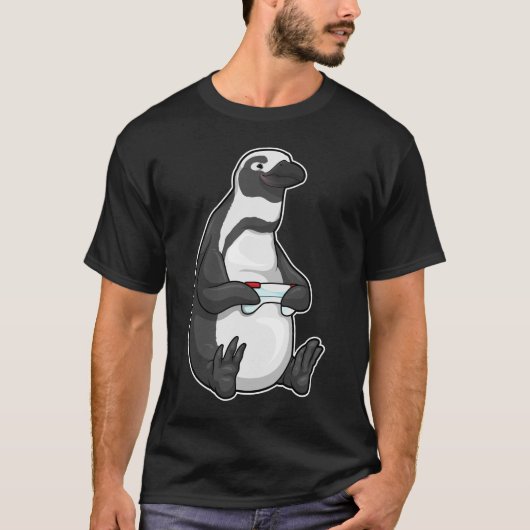 Pinguin Gamer Controller T-Shirt (Vorderseite)